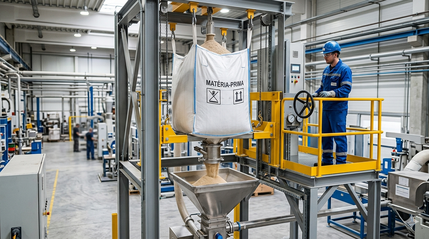 Sistemas de descarga de Big Bag: segurança e produtividade