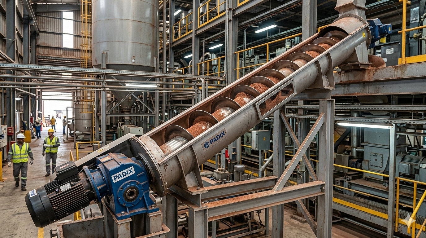 Rosca Helicoidal Industrial: eficiência e segurança no transporte de materiais