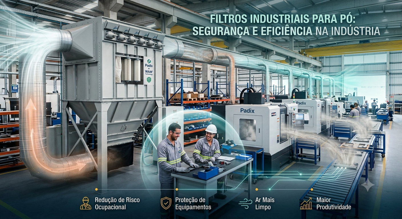 Filtros industriais para pó: segurança e eficiência na indústria
