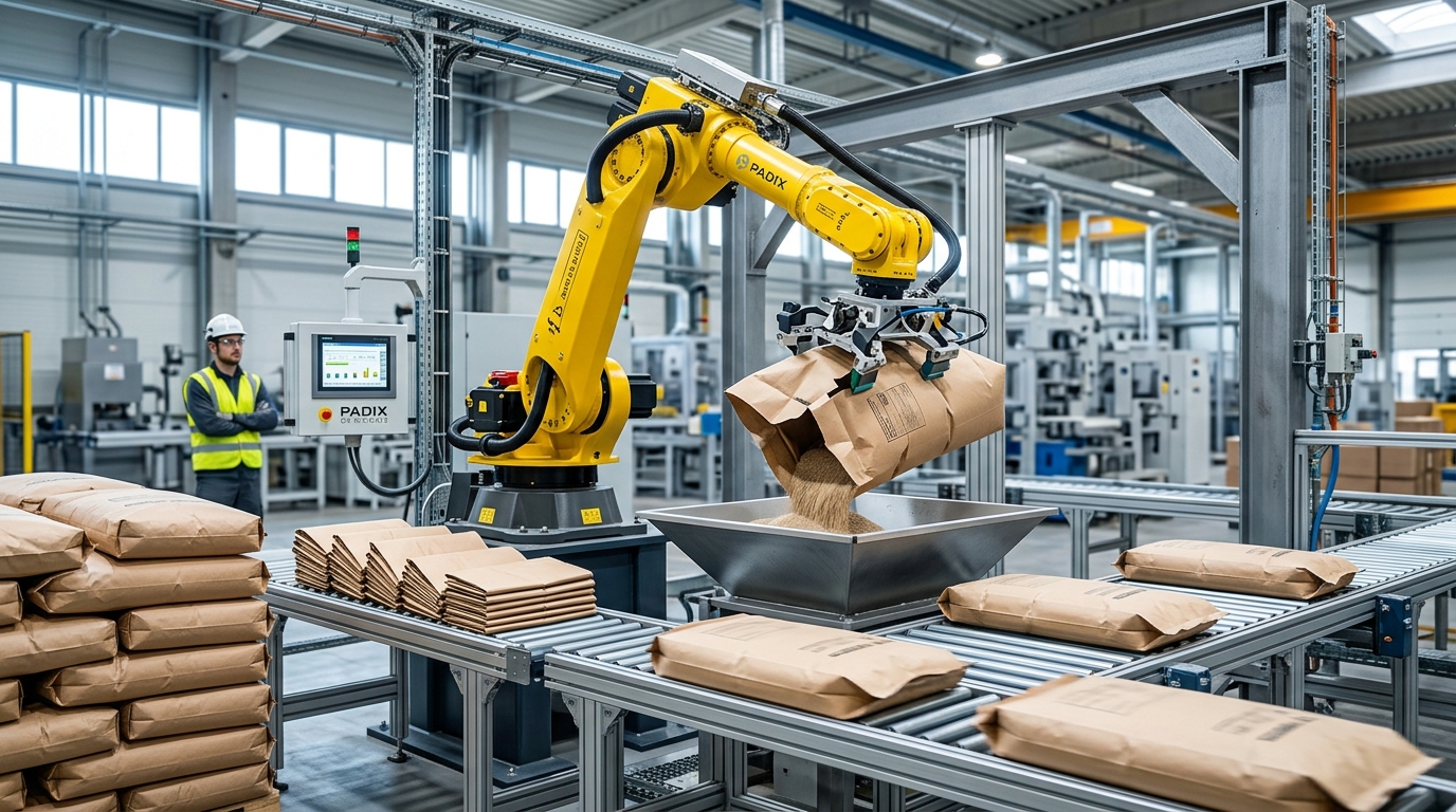 Robô rasga-sacos: mais segurança e produtividade na indústria